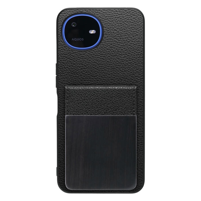 [ LOOF NATURE-SHELL ] AQUOS wish6 SH-M36 ケース 背面 カード収納 カード入れ カードポケット カバー スマホケース 天然木 本革 [ AQUOS wish6 ]