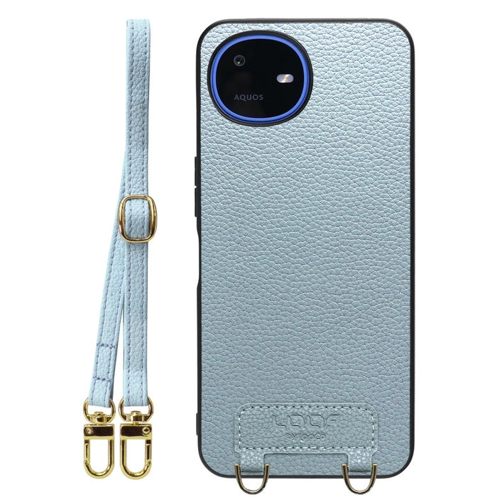 [ LOOF LUXURY-SHELL SHOULDER ] AQUOS wish6 SH-M36 ショルダーストラップ付き シンプルでスマート 本革 シェル型ケース ショルダー ストラップ スマホショルダー [ AQUOS wish6 ]