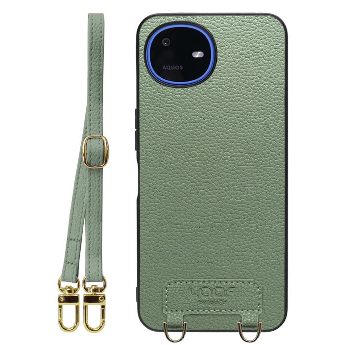 [ LOOF LUXURY-SHELL SHOULDER ] AQUOS wish6 SH-M36 ショルダーストラップ付き シンプルでスマート 本革 シェル型ケース ショルダー ストラップ スマホショルダー [ AQUOS wish6 ]