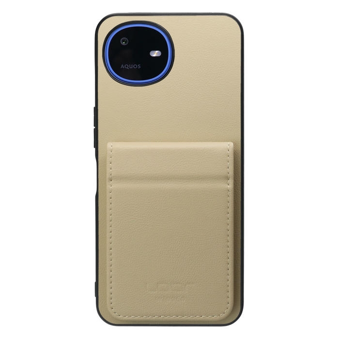 [ LOOF BASIC-SHELL SLIM CARD 2カード ] AQUOS wish6 SH-M36 ケース 背面 カード収納 カード入れ カードポケット カバー スマホケース 薄型 大容量 本革 [ AQUOS wish6 ]
