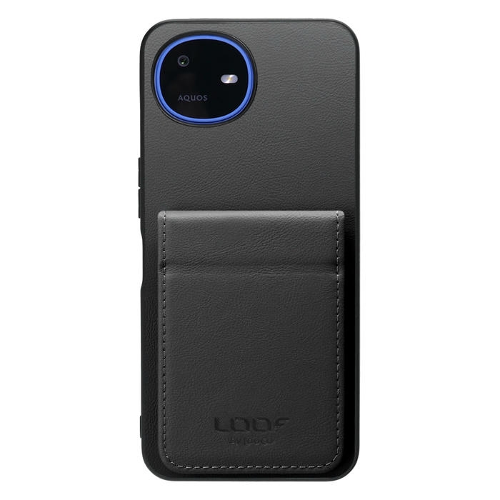 [ LOOF BASIC-SHELL SLIM CARD 2カード ] AQUOS wish6 SH-M36 ケース 背面 カード収納 カード入れ カードポケット カバー スマホケース 薄型 大容量 本革 [ AQUOS wish6 ]