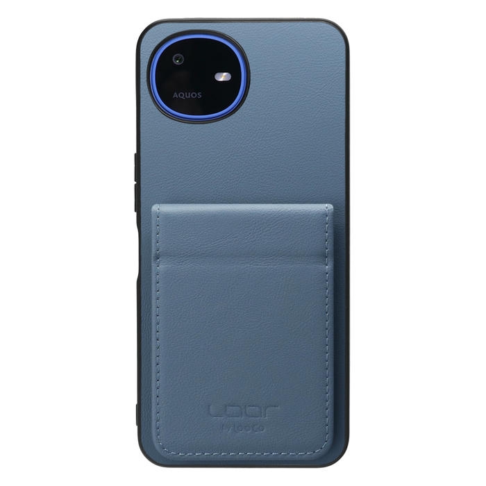 [ LOOF BASIC-SHELL SLIM CARD 2カード ] AQUOS wish6 SH-M36 ケース 背面 カード収納 カード入れ カードポケット カバー スマホケース 薄型 大容量 本革 [ AQUOS wish6 ]
