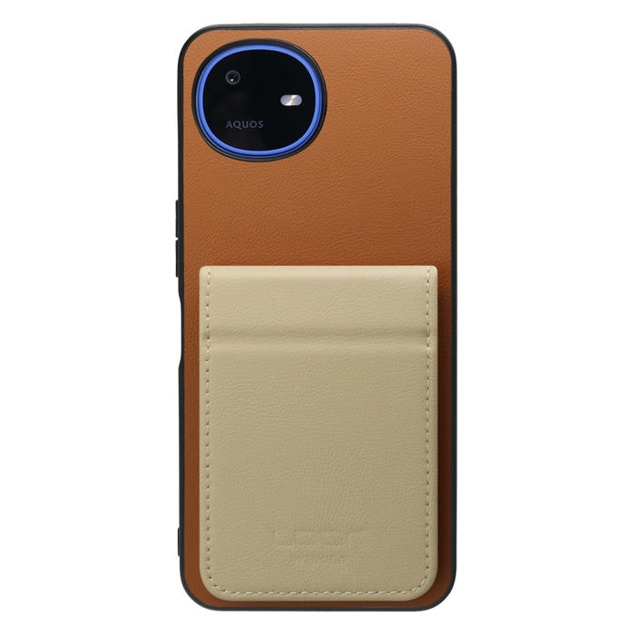 [ LOOF BASIC-SHELL SLIM CARD 2カード ] AQUOS wish6 SH-M36 ケース 背面 カード収納 カード入れ カードポケット カバー スマホケース 薄型 大容量 本革 [ AQUOS wish6 ]
