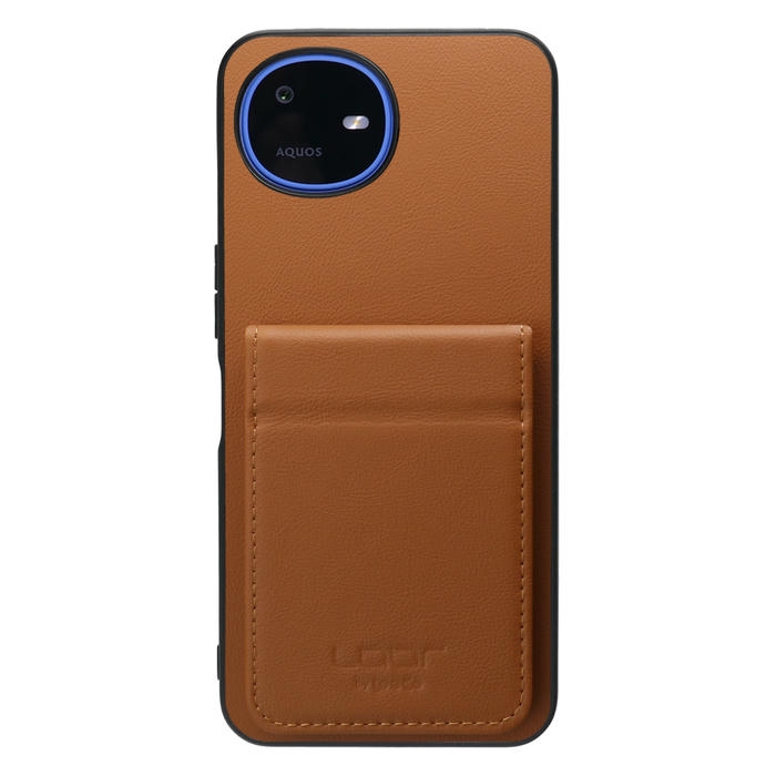 [ LOOF BASIC-SHELL SLIM CARD 2カード ] AQUOS wish6 SH-M36 ケース 背面 カード収納 カード入れ カードポケット カバー スマホケース 薄型 大容量 本革 [ AQUOS wish6 ]