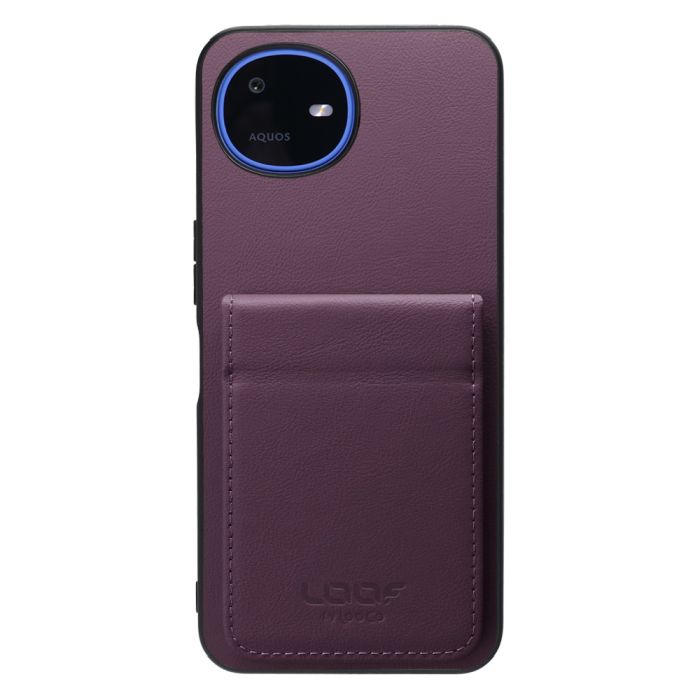 [ LOOF BASIC-SHELL SLIM CARD 2カード ] AQUOS wish6 SH-M36 ケース 背面 カード収納 カード入れ カードポケット カバー スマホケース 薄型 大容量 本革 [ AQUOS wish6 ]