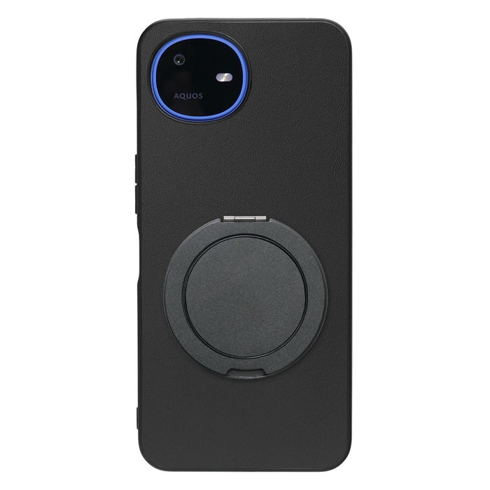 [ LOOF RING-SHELL (シンプル Ver.) ] AQUOS wish6 SH-M36 スマホケース 背面 ケース カバー ハードケース スマホリング リング付き 本革 ストラップホール [ AQUOS wish6 ]
