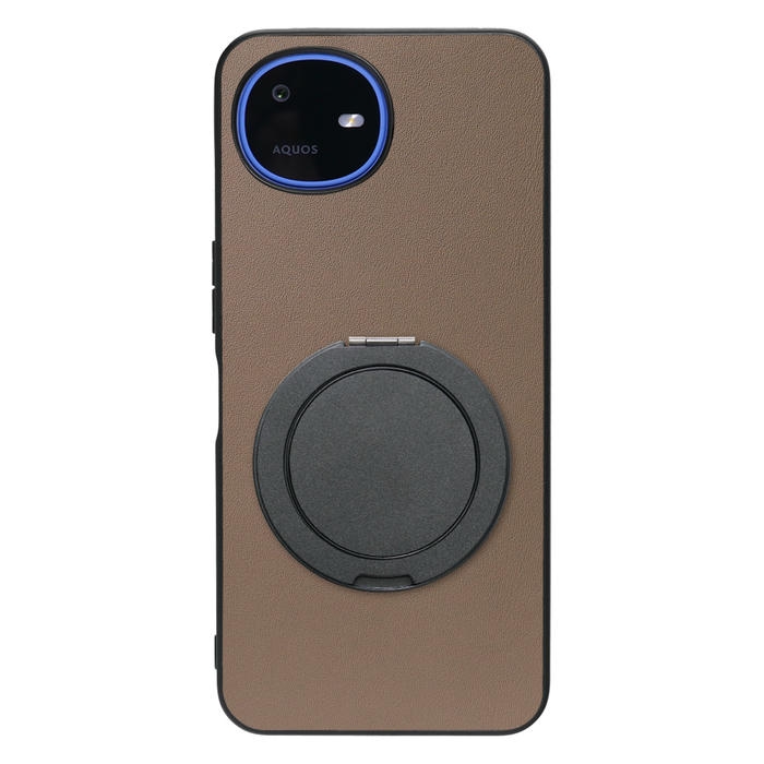 [ LOOF RING-SHELL (シンプル Ver.) ] AQUOS wish6 SH-M36 スマホケース 背面 ケース カバー ハードケース スマホリング リング付き 本革 ストラップホール [ AQUOS wish6 ]