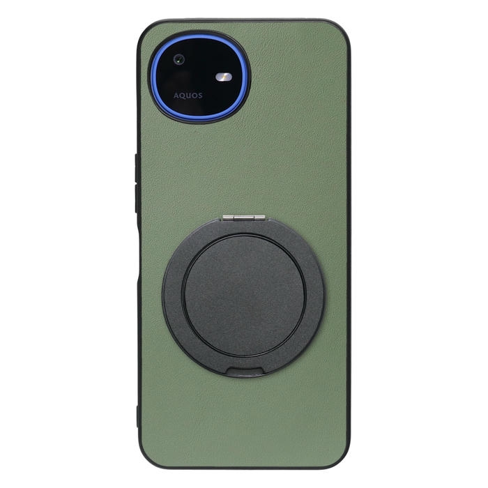 [ LOOF RING-SHELL (シンプル Ver.) ] AQUOS wish6 SH-M36 スマホケース 背面 ケース カバー ハードケース スマホリング リング付き 本革 ストラップホール [ AQUOS wish6 ]