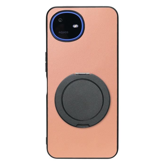 [ LOOF RING-SHELL (シンプル Ver.) ] AQUOS wish6 SH-M36 スマホケース 背面 ケース カバー ハードケース スマホリング リング付き 本革 ストラップホール [ AQUOS wish6 ]