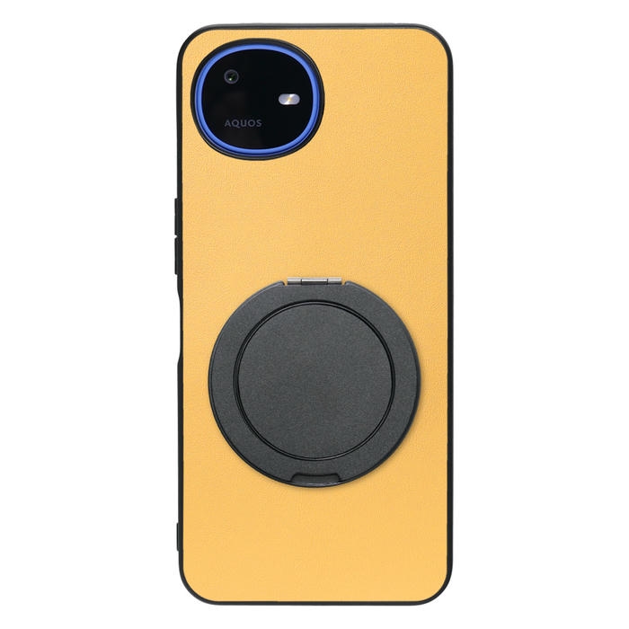 [ LOOF RING-SHELL (シンプル Ver.) ] AQUOS wish6 SH-M36 スマホケース 背面 ケース カバー ハードケース スマホリング リング付き 本革 ストラップホール [ AQUOS wish6 ]