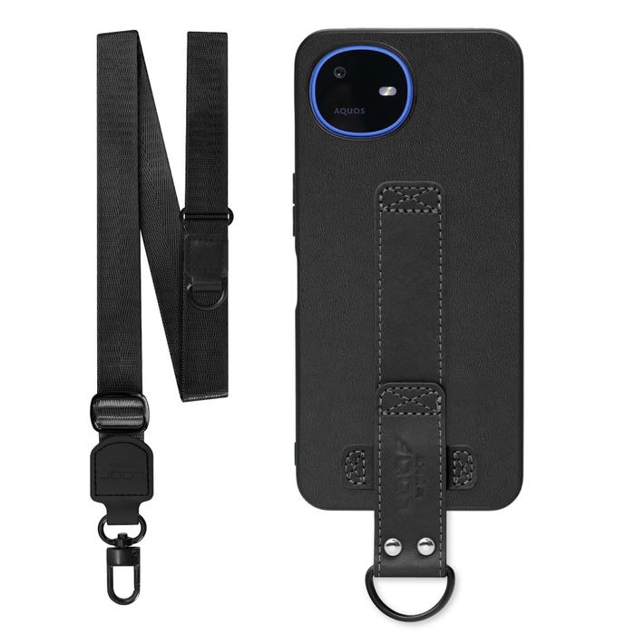 [ LOOF STRAP-SHELL (ロング+ Ver.) ] AQUOS wish6 SH-M36 スマホケース 背面 ケース カバー ハードケース ショルダーベルト  本革 [ AQUOS wish6 ]