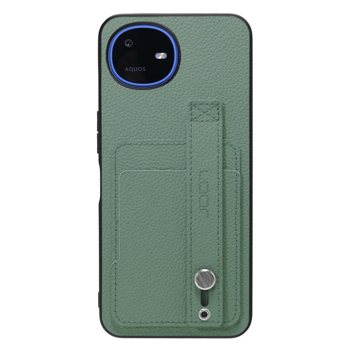 [ LOOF HOLD-SHELL CARD ] AQUOS wish6 SH-M36 スマホケース 背面 ケース カバー ハードケース 背面ベルト カード入れ 本革 ストラップホール [ AQUOS wish6 ]