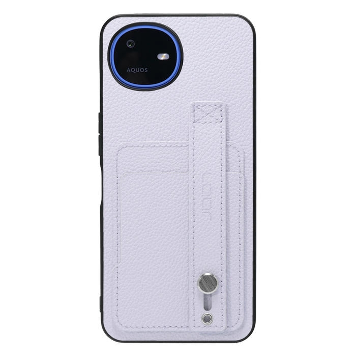 [ LOOF HOLD-SHELL CARD ] AQUOS wish6 SH-M36 スマホケース 背面 ケース カバー ハードケース 背面ベルト カード入れ 本革 ストラップホール [ AQUOS wish6 ]