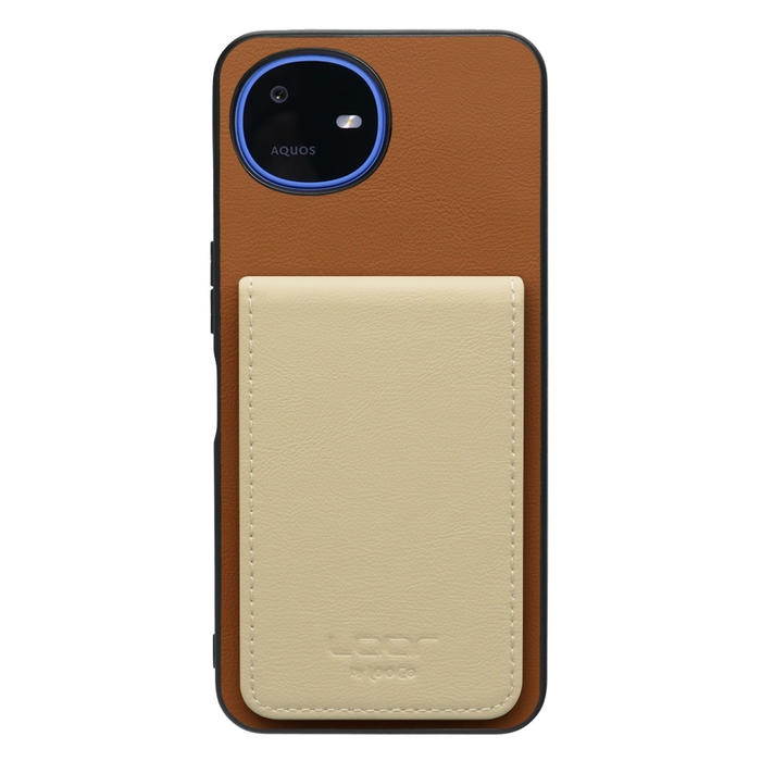 [ LOOF BASIC-SHELL SLIM CARD 4カード ] AQUOS wish6 SH-M36 ケース 背面 カード収納 カード入れ カードポケット カバー スマホケース 薄型 大容量 本革 [ AQUOS wish6 ]