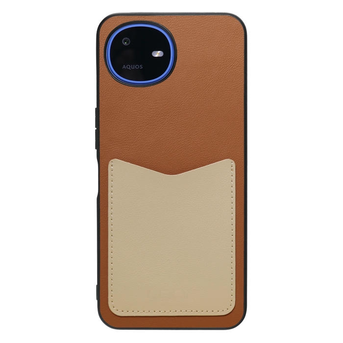 [ LOOF PASS-SHELL (LEATHER Ver.) ] AQUOS wish6 SH-M36 スマホケース 背面 ケース カバー ハードケース カード収納 カードホルダー ストラップホール [ AQUOS wish6 ]