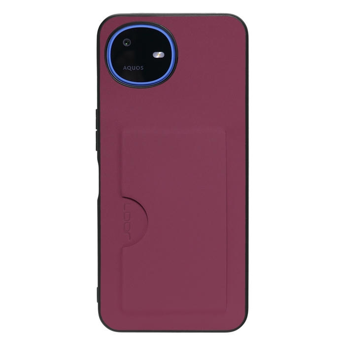 [ LOOF SKIN SLIM-SLOT ] AQUOS wish6 SH-M36 スマホケース 背面 ケース カバー ハードケース カード収納 PUレザー ストラップホール [ AQUOS wish6 ]