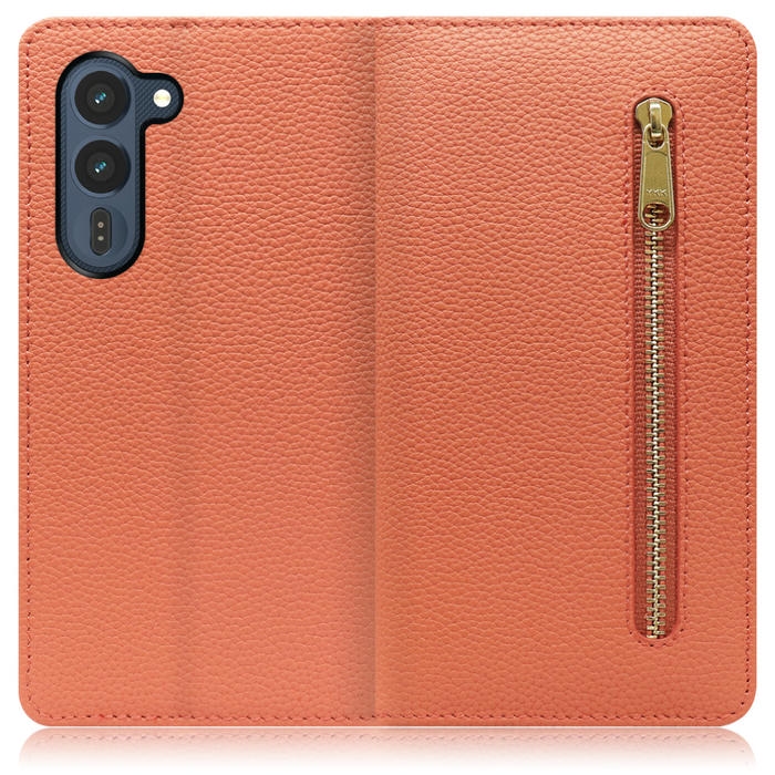 [ LOOF POCKET ] arrows Alpha2 F-51G スマホケース ケース カバー 手帳型ケース カード収納 本革 マグネットなし ベルトなし ポケット ファスナー [ arrows Alpha2 ]