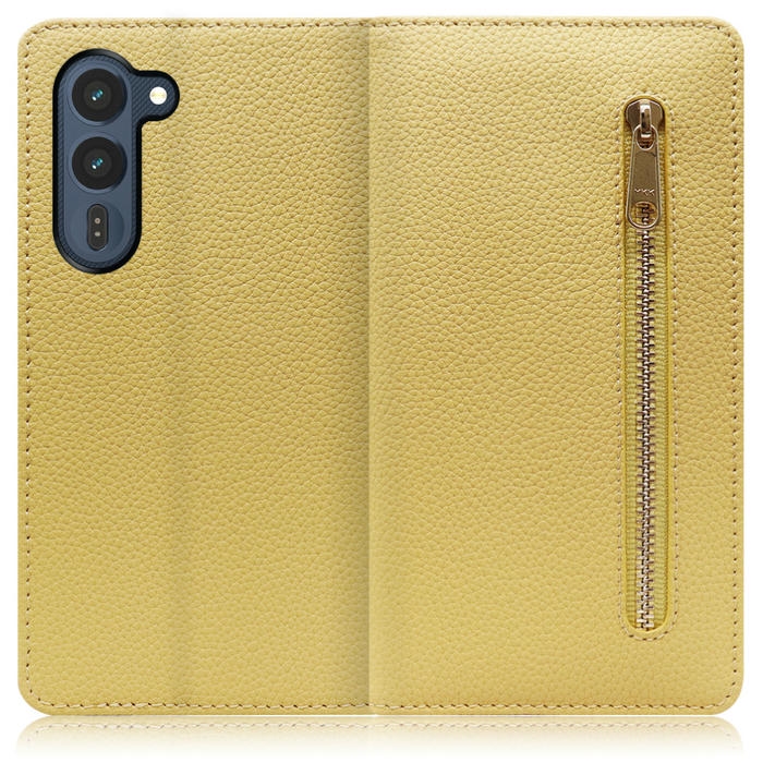 [ LOOF POCKET ] arrows Alpha2 F-51G スマホケース ケース カバー 手帳型ケース カード収納 本革 マグネットなし ベルトなし ポケット ファスナー [ arrows Alpha2 ]