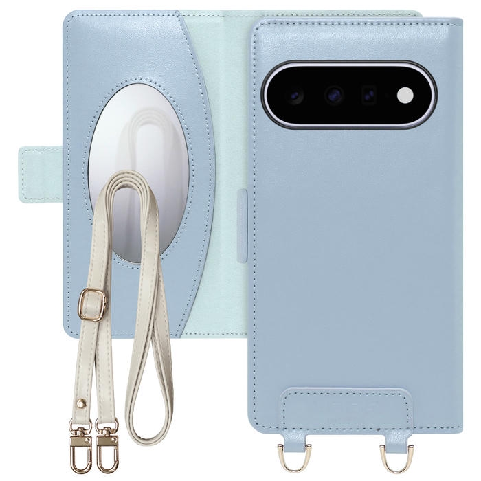 [ LOOF SWEET MIRROR ] Google Pixel 11  スマホケース  ショルダー付き手帳型スマホケース ミラー付き カードポケット 本革 [ Google Pixel 11 ]