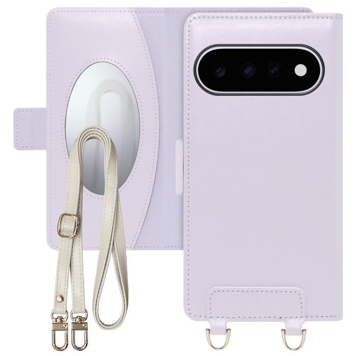 [ LOOF SWEET MIRROR ] Google Pixel 11  スマホケース  ショルダー付き手帳型スマホケース ミラー付き カードポケット 本革 [ Google Pixel 11 ]
