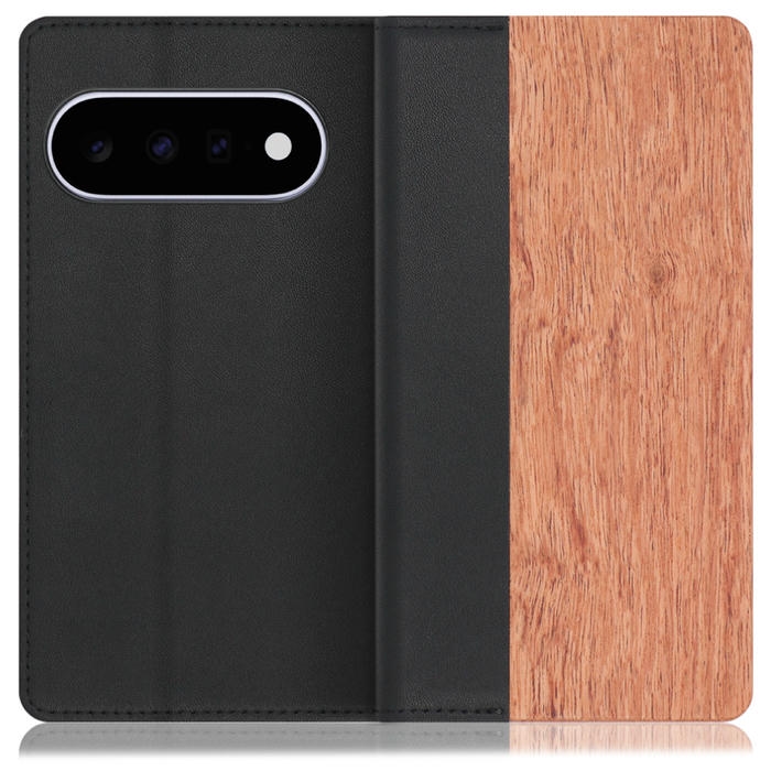 [ LOOF NATURE ] Google Pixel 11  スマホケース ケース カバー 手帳型ケース カード収納 マグネット付き 天然木 本革 ベルトなし [ Google Pixel 11 ]