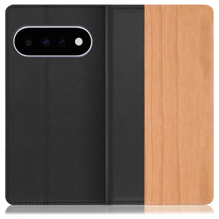 [ LOOF NATURE ] Google Pixel 11  スマホケース ケース カバー 手帳型ケース カード収納 マグネット付き 天然木 本革 ベルトなし [ Google Pixel 11 ]