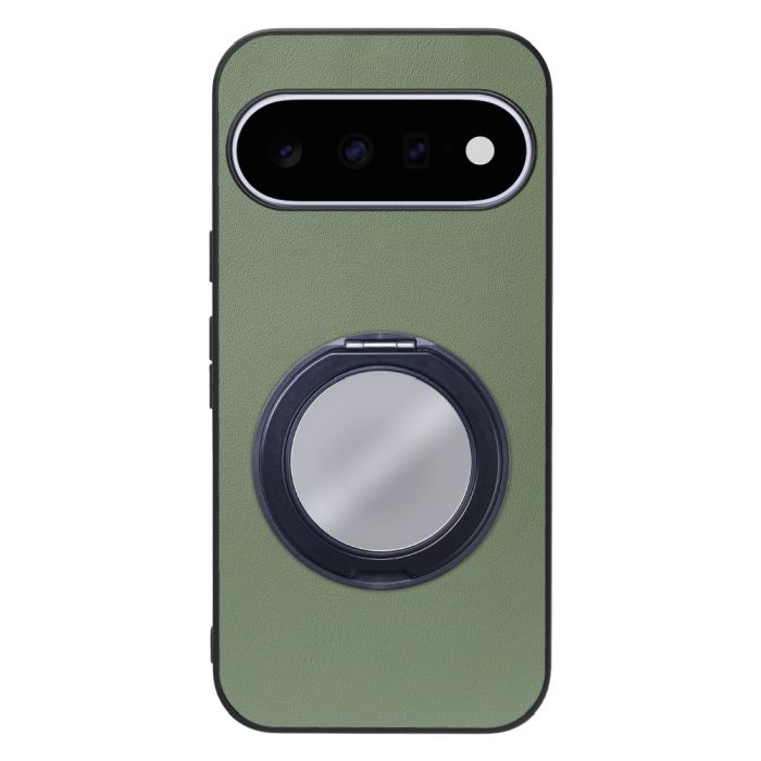 [ LOOF RING-SHELL (ミラー Ver.) ] Google Pixel 11  スマホケース 背面 ケース カバー ミラー付きスマホリング スタンド 本革 レザー 落下防止  [ Google Pixel 11 ]