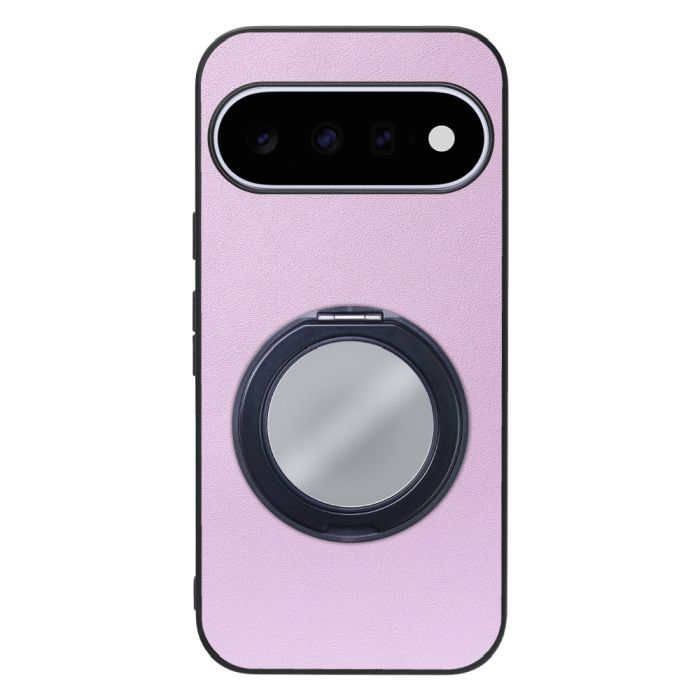 [ LOOF RING-SHELL (ミラー Ver.) ] Google Pixel 11  スマホケース 背面 ケース カバー ミラー付きスマホリング スタンド 本革 レザー 落下防止  [ Google Pixel 11 ]