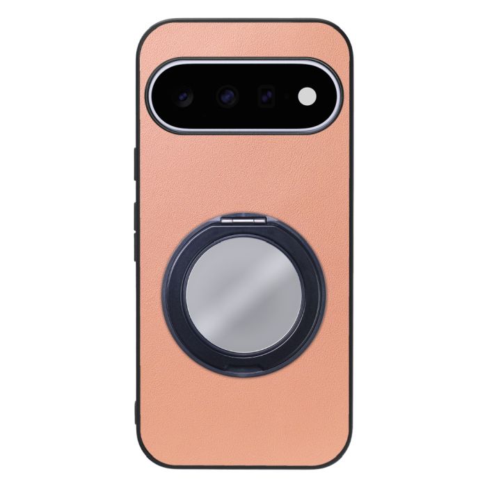 [ LOOF RING-SHELL (ミラー Ver.) ] Google Pixel 11  スマホケース 背面 ケース カバー ミラー付きスマホリング スタンド 本革 レザー 落下防止  [ Google Pixel 11 ]