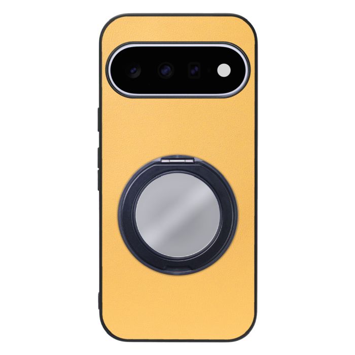 [ LOOF RING-SHELL (ミラー Ver.) ] Google Pixel 11  スマホケース 背面 ケース カバー ミラー付きスマホリング スタンド 本革 レザー 落下防止  [ Google Pixel 11 ]