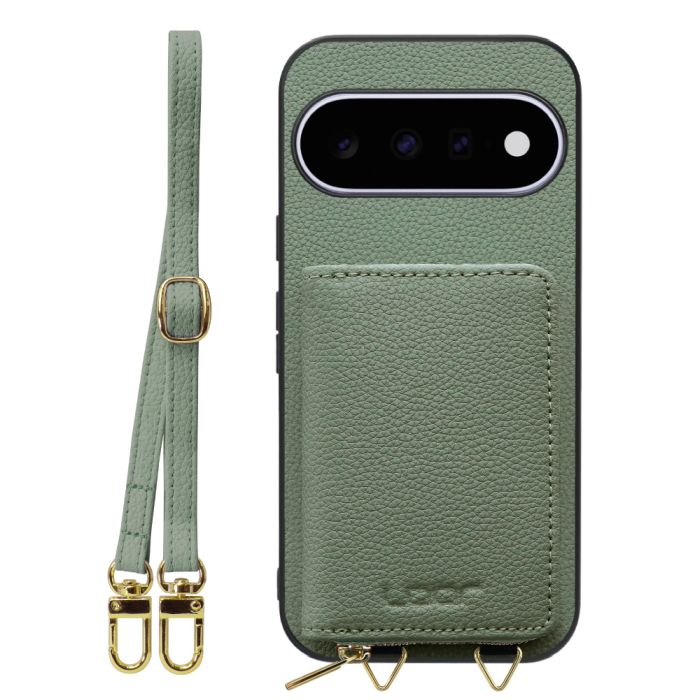 [ LOOF LUXURY-SHELL POUCH ] Google Pixel 11  ケース ショルダー スマホショルダー 背面 収納 ポーチ付き カバー スマホケース ストラップ 本革 [ Google Pixel 11 ]