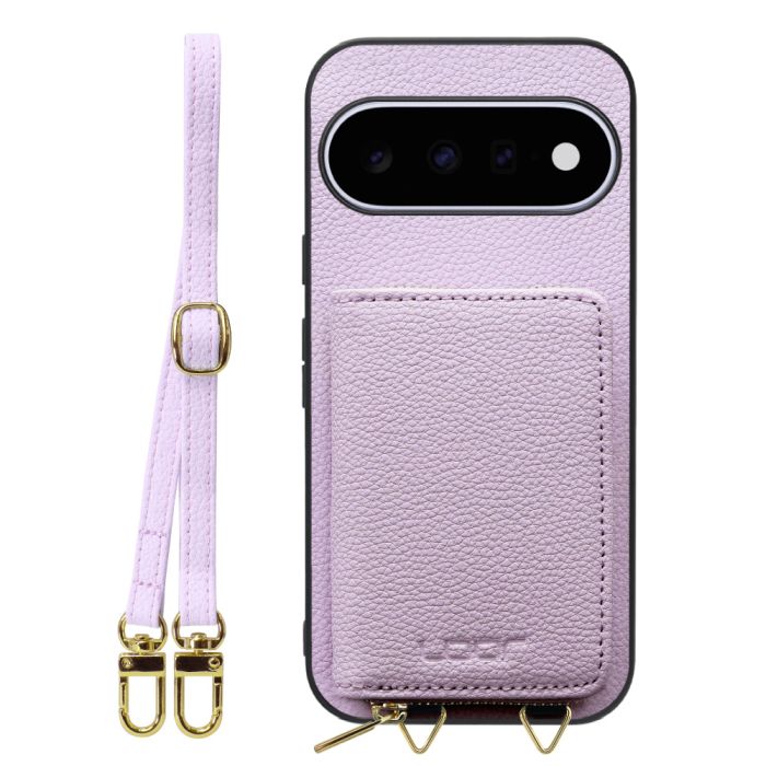 [ LOOF LUXURY-SHELL POUCH ] Google Pixel 11  ケース ショルダー スマホショルダー 背面 収納 ポーチ付き カバー スマホケース ストラップ 本革 [ Google Pixel 11 ]