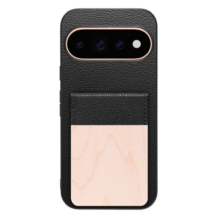 [ LOOF NATURE-SHELL ] Google Pixel 11 Pro  ケース 背面 カード収納 カード入れ カードポケット カバー スマホケース 天然木 本革 [ Google Pixel 11 Pro ]