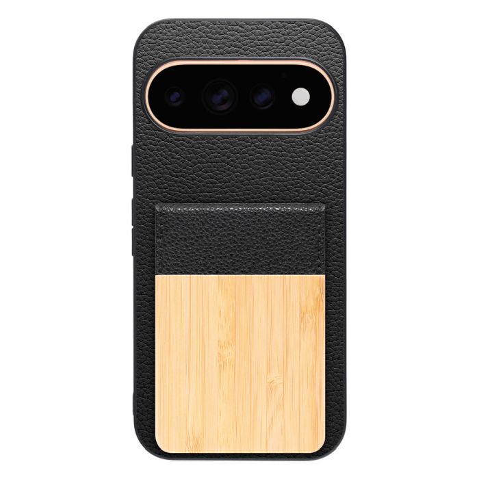 [ LOOF NATURE-SHELL ] Google Pixel 11 Pro  ケース 背面 カード収納 カード入れ カードポケット カバー スマホケース 天然木 本革 [ Google Pixel 11 Pro ]