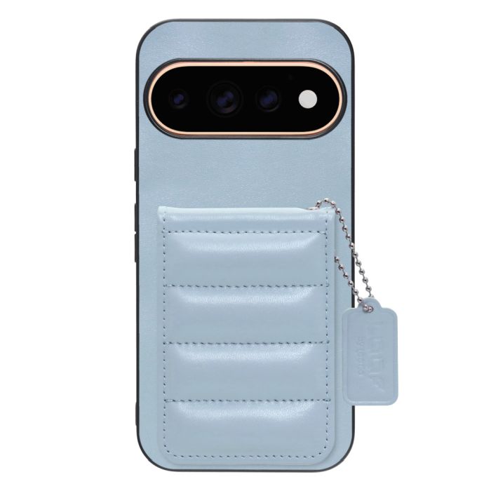 [ LOOF SWEET-SHELL CARD ] Google Pixel 11 Pro  スマホケース キルティング加工のカードケース付き マグネット内蔵 カード収納 本革 レザータグ＆チェーン付き パステルカラー [ Google Pixel 11 Pro ]