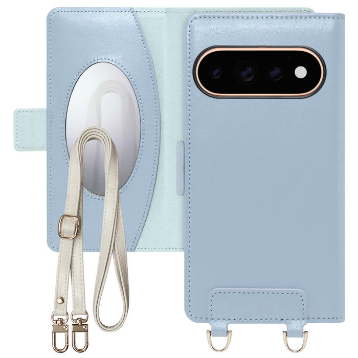 [ LOOF SWEET MIRROR ] Google Pixel 11 Pro  スマホケース  ショルダー付き手帳型スマホケース ミラー付き カードポケット 本革 [ Google Pixel 11 Pro ]