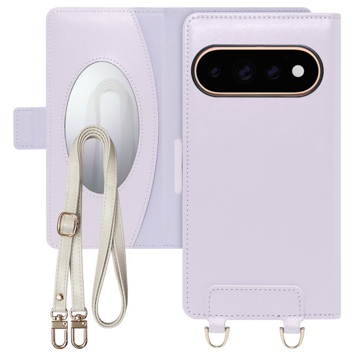 [ LOOF SWEET MIRROR ] Google Pixel 11 Pro  スマホケース  ショルダー付き手帳型スマホケース ミラー付き カードポケット 本革 [ Google Pixel 11 Pro ]