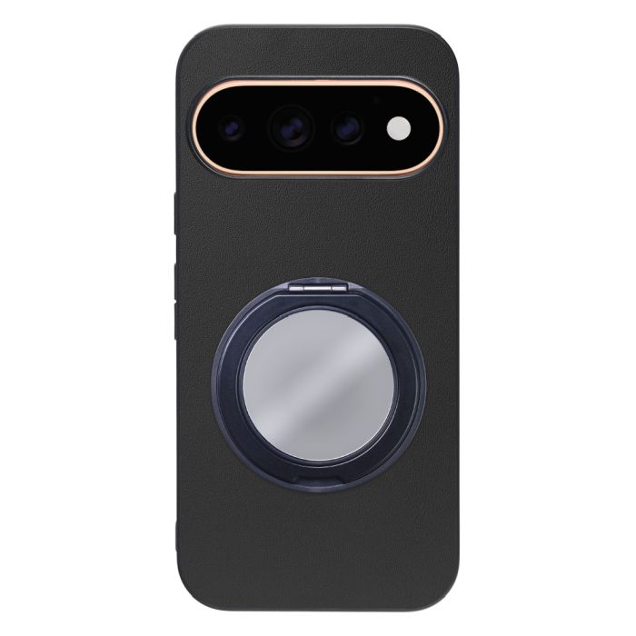 [ LOOF RING-SHELL (ミラー Ver.) ] Google Pixel 11 Pro  スマホケース 背面 ケース カバー ミラー付きスマホリング スタンド 本革 レザー 落下防止  [ Google Pixel 11 Pro ]
