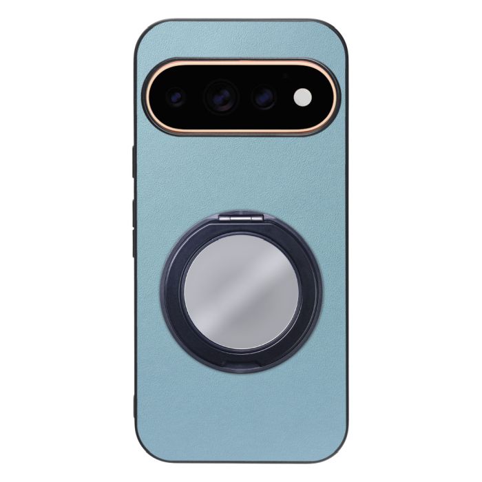 [ LOOF RING-SHELL (ミラー Ver.) ] Google Pixel 11 Pro  スマホケース 背面 ケース カバー ミラー付きスマホリング スタンド 本革 レザー 落下防止  [ Google Pixel 11 Pro ]