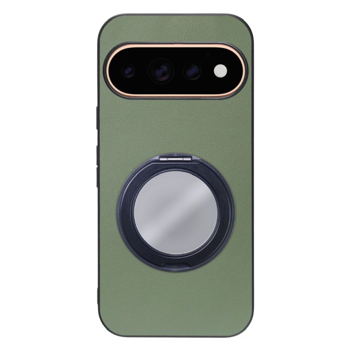 [ LOOF RING-SHELL (ミラー Ver.) ] Google Pixel 11 Pro  スマホケース 背面 ケース カバー ミラー付きスマホリング スタンド 本革 レザー 落下防止  [ Google Pixel 11 Pro ]