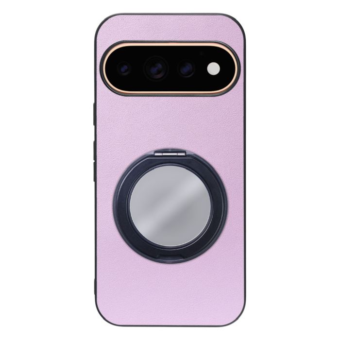 [ LOOF RING-SHELL (ミラー Ver.) ] Google Pixel 11 Pro  スマホケース 背面 ケース カバー ミラー付きスマホリング スタンド 本革 レザー 落下防止  [ Google Pixel 11 Pro ]