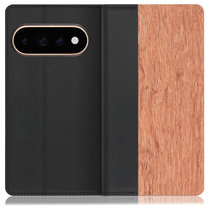 [ LOOF NATURE ] Google Pixel 11 Pro  スマホケース ケース カバー 手帳型ケース カード収納 マグネット付き 天然木 本革 ベルトなし [ Google Pixel 11 Pro ]