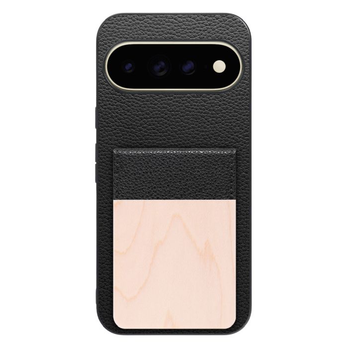 [ LOOF NATURE-SHELL ] Google Pixel 11 Pro XL  ケース 背面 カード収納 カード入れ カードポケット カバー スマホケース 天然木 本革 [ Google Pixel 11 Pro XL ]