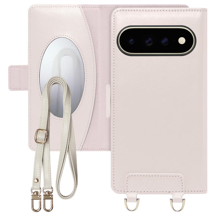 [ LOOF SWEET MIRROR ] Google Pixel 11 Pro XL  スマホケース  ショルダー付き手帳型スマホケース ミラー付き カードポケット 本革 [ Google Pixel 11 Pro XL ]