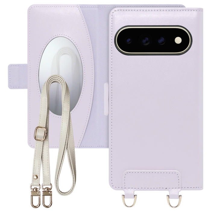 [ LOOF SWEET MIRROR ] Google Pixel 11 Pro XL  スマホケース  ショルダー付き手帳型スマホケース ミラー付き カードポケット 本革 [ Google Pixel 11 Pro XL ]