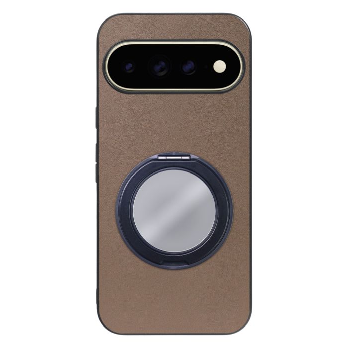 [ LOOF RING-SHELL (ミラー Ver.) ] Google Pixel 11 Pro XL  スマホケース 背面 ケース カバー ミラー付きスマホリング スタンド 本革 レザー 落下防止  [ Google Pixel 11 Pro XL ]
