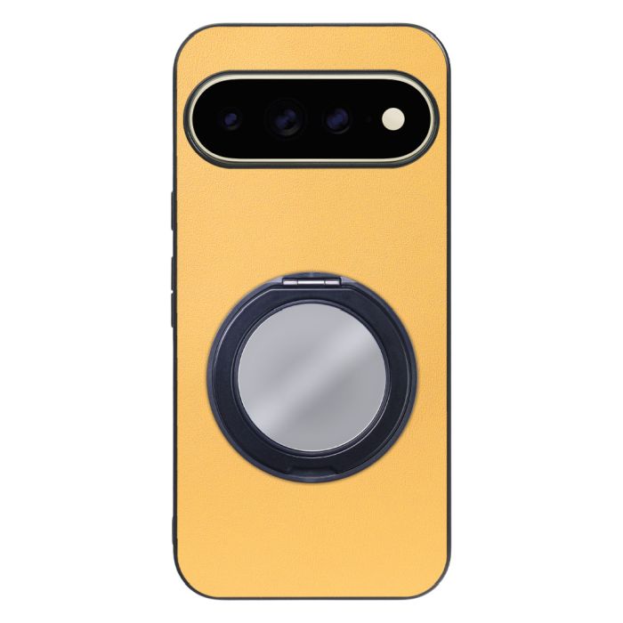 [ LOOF RING-SHELL (ミラー Ver.) ] Google Pixel 11 Pro XL  スマホケース 背面 ケース カバー ミラー付きスマホリング スタンド 本革 レザー 落下防止  [ Google Pixel 11 Pro XL ]