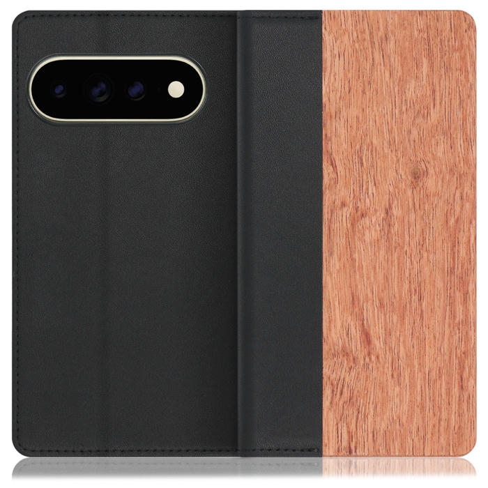 [ LOOF NATURE ] Google Pixel 11 Pro XL  スマホケース ケース カバー 手帳型ケース カード収納 マグネット付き 天然木 本革 ベルトなし [ Google Pixel 11 Pro XL ]