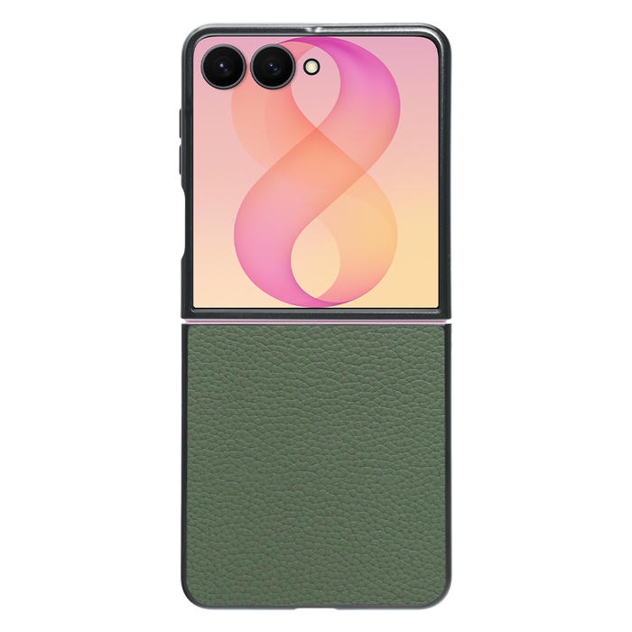 [ LOOF LUXURY-SHELL ] Galaxy Z Flip8 SM-F776Q SC-55G CG40 スマホケース 背面 ケース カバー ハードケース 本革 ストラップホール [ Galaxy Z Flip8 ]