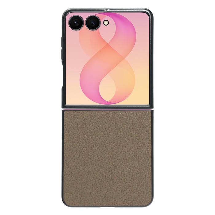 [ LOOF LUXURY-SHELL ] Galaxy Z Flip8 SM-F776Q SC-55G CG40 スマホケース 背面 ケース カバー ハードケース 本革 ストラップホール [ Galaxy Z Flip8 ]